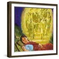 Strange Dreams from the Bible: Jacob's Ladder-Clive Uptton-Framed Giclee Print