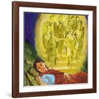 Strange Dreams from the Bible: Jacob's Ladder-Clive Uptton-Framed Giclee Print