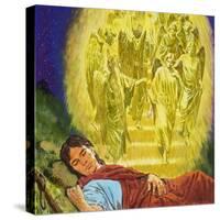 Strange Dreams from the Bible: Jacob's Ladder-Clive Uptton-Stretched Canvas