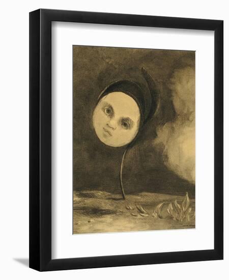 Strange Flower (Little Sister of the Poor), 1880-Odilon Redon-Framed Giclee Print