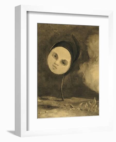 Strange Flower (Little Sister of the Poor), 1880-Odilon Redon-Framed Giclee Print