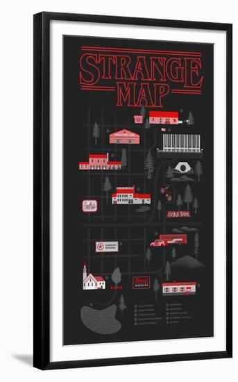 Strange Map-Robert Farkas-Framed Art Print