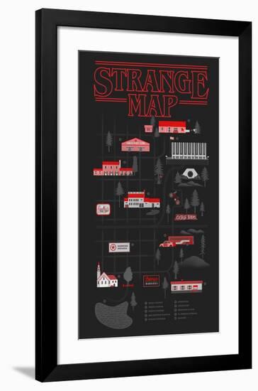 Strange Map-Robert Farkas-Framed Art Print