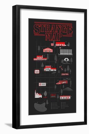 Strange Map-Robert Farkas-Framed Art Print