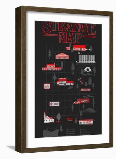 Strange Map-Robert Farkas-Framed Art Print