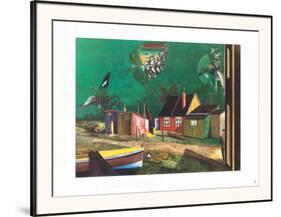 Strange Passage of Birds Over Dangast-Franz Radziwill-Framed Art Print