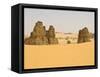 Strange Rock Formation La Vache Qui Pleure (The Cow That Cries), Near Djanet, Algeria, Africa-Michael Runkel-Framed Stretched Canvas