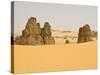 Strange Rock Formation La Vache Qui Pleure (The Cow That Cries), Near Djanet, Algeria, Africa-Michael Runkel-Stretched Canvas