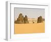 Strange Rock Formation La Vache Qui Pleure (The Cow That Cries), Near Djanet, Algeria, Africa-Michael Runkel-Framed Photographic Print