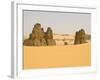 Strange Rock Formation La Vache Qui Pleure (The Cow That Cries), Near Djanet, Algeria, Africa-Michael Runkel-Framed Photographic Print