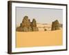 Strange Rock Formation La Vache Qui Pleure (The Cow That Cries), Near Djanet, Algeria, Africa-Michael Runkel-Framed Photographic Print