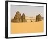 Strange Rock Formation La Vache Qui Pleure (The Cow That Cries), Near Djanet, Algeria, Africa-Michael Runkel-Framed Photographic Print