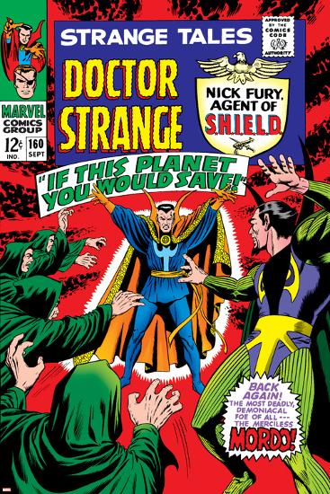 Strange Tales No.160 Cover: Dr. Strange and Baron Mordo-Marie Severin-Lamina Framed Poster