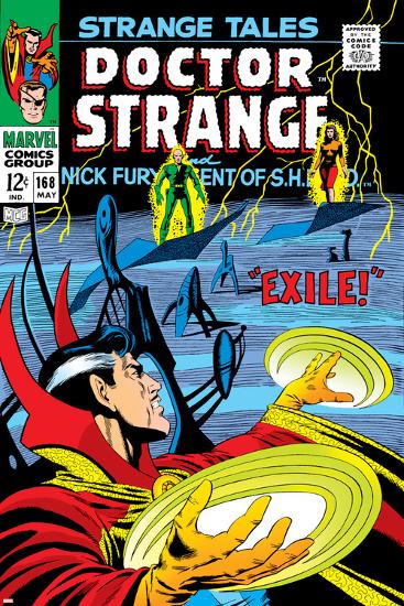 Strange Tales No.168 Cover: Dr. Strange and Yandroth-Dan Adkins-Lamina Framed Poster