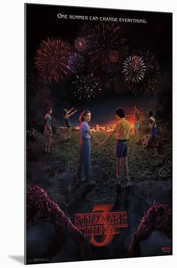 Stranger Things 3 - Key Art-null-Mounted Standard Poster