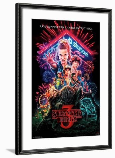 Stranger Things 3 - One Summer-null-Framed Standard Poster