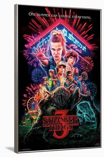 Stranger Things 3 - One Summer-null-Framed Standard Poster