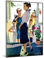 Strangers in Town, 2 - Saturday Evening Post "Leading Ladies", May 30, 1959 pg.19-Mike Ludlow-Mounted Premium Giclee Print