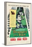 STRANGERS ON A TRAIN, Farley Granger, Robert Walker, Ruth Roman, 1951-null-Framed Art Print