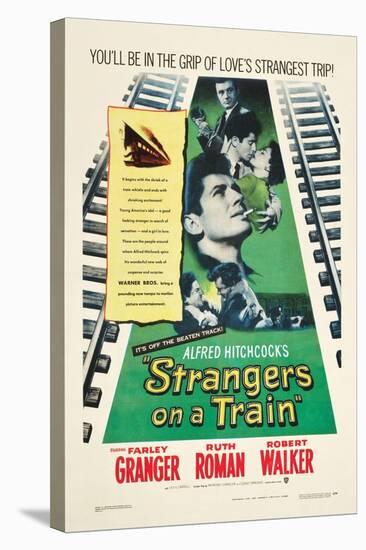 STRANGERS ON A TRAIN, Farley Granger, Robert Walker, Ruth Roman, 1951-null-Stretched Canvas