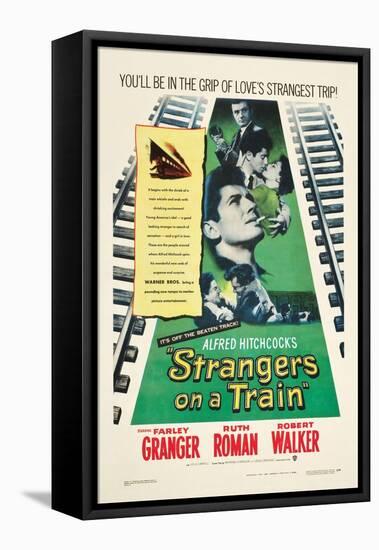 STRANGERS ON A TRAIN, Farley Granger, Robert Walker, Ruth Roman, 1951-null-Framed Stretched Canvas