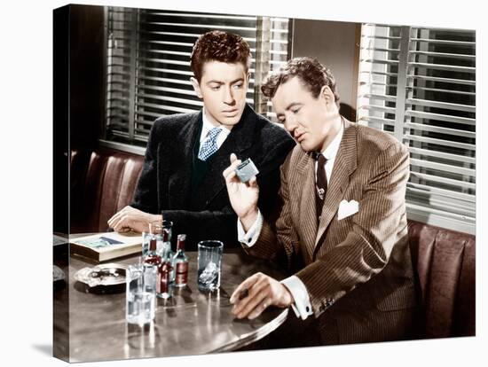 STRANGERS ON A TRAIN, from left: Farley Granger, Robert Walker, 1951-null-Stretched Canvas