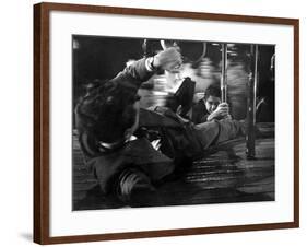 Strangers On A Train, Robert Walker, Farley Granger, 1951-null-Framed Photo