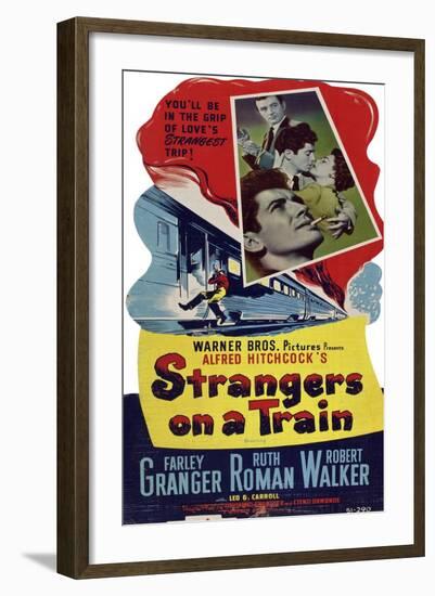 STRANGERS ON A TRAIN-null-Framed Art Print