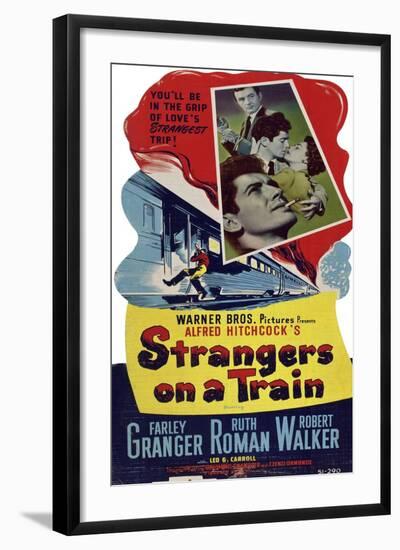 STRANGERS ON A TRAIN-null-Framed Art Print