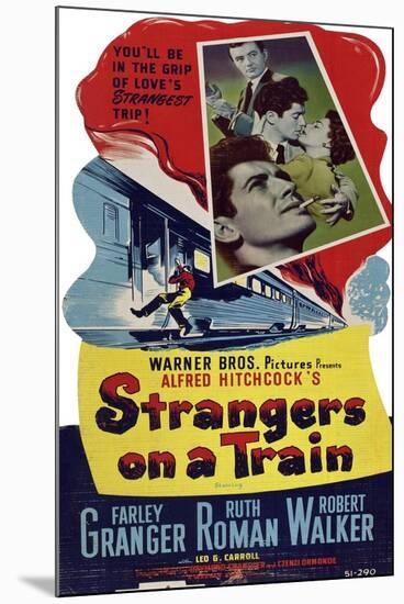 STRANGERS ON A TRAIN-null-Mounted Art Print