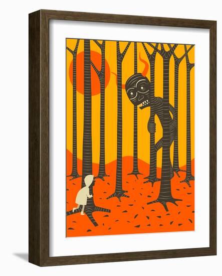 Strangers-Jazzberry Blue-Framed Art Print