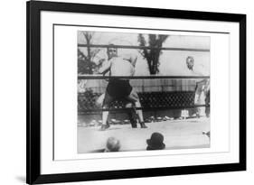 Strangler Lewis Defeats the Cossack Giant-null-Framed Art Print