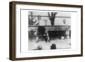 Strangler Lewis Defeats the Cossack Giant-null-Framed Art Print