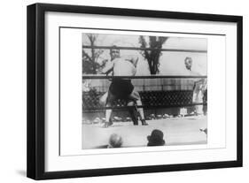 Strangler Lewis Defeats the Cossack Giant-null-Framed Art Print