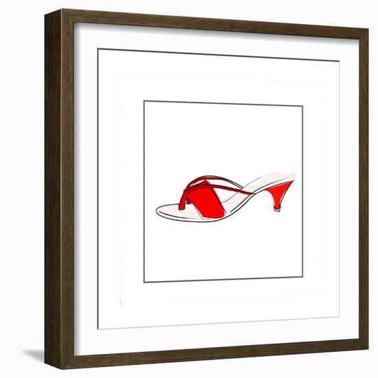 Strap Sandals Heel-null-Framed Premium Giclee Print