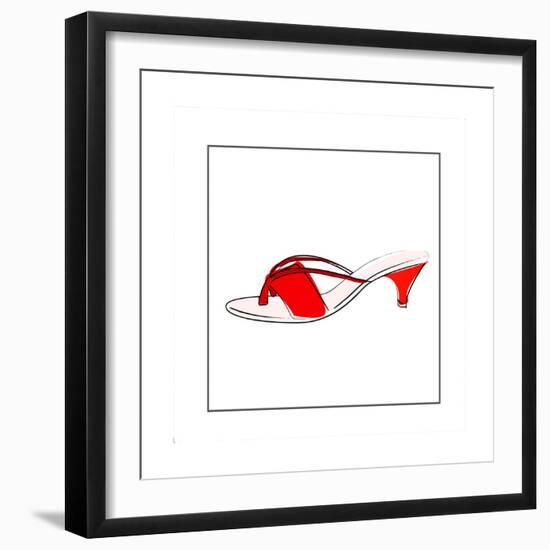 Strap Sandals Heel-null-Framed Premium Giclee Print