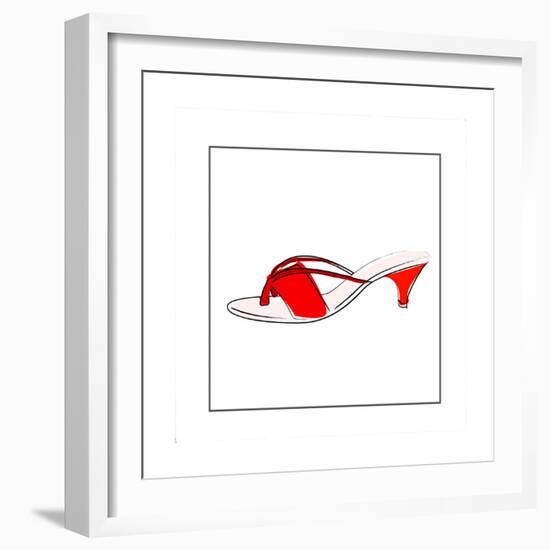 Strap Sandals Heel-null-Framed Premium Giclee Print