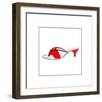 Strap Sandals Heel-null-Framed Giclee Print