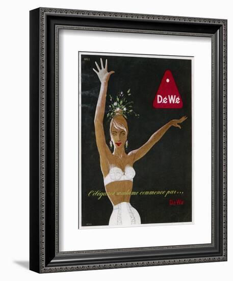 Strapless Bra Advert-null-Framed Art Print