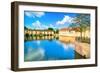 Strasbourg, Barrage Vauban and Medieval Bridge Ponts Couverts. Alsace, France.-stevanzz-Framed Photographic Print