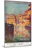 Strasbourg, France - View of a Man Steering a Ship, Alsace and Lorraine Railways, c.1920-Lantern Press-Mounted Art Print