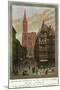 Strasbourg, France - View of Crowded Streets and Cathedral, Alsace and Lorraine Railways, c.1920-Lantern Press-Mounted Art Print