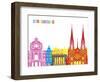 Strasbourg Skyline Pop-paulrommer-Framed Art Print