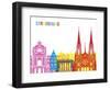 Strasbourg Skyline Pop-paulrommer-Framed Art Print