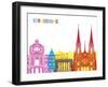 Strasbourg Skyline Pop-paulrommer-Framed Art Print