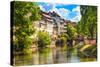 Strasbourg, Water Canal in Petite France Area, Unesco Site. Alsace.-stevanzz-Stretched Canvas