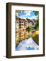 Strasbourg, Water Canal in Petite France Area, Unesco Site. Alsace.-stevanzz-Framed Photographic Print