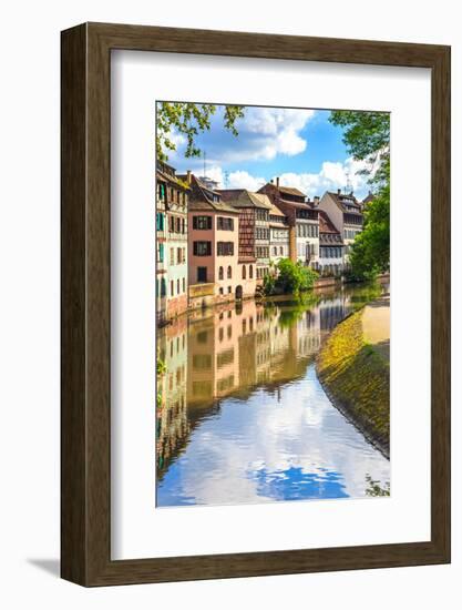 Strasbourg, Water Canal in Petite France Area, Unesco Site. Alsace.-stevanzz-Framed Photographic Print