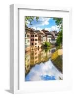 Strasbourg, Water Canal in Petite France Area, Unesco Site. Alsace.-stevanzz-Framed Photographic Print