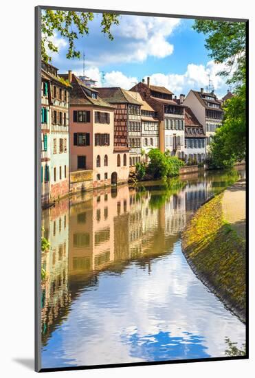 Strasbourg, Water Canal in Petite France Area, Unesco Site. Alsace.-stevanzz-Mounted Photographic Print